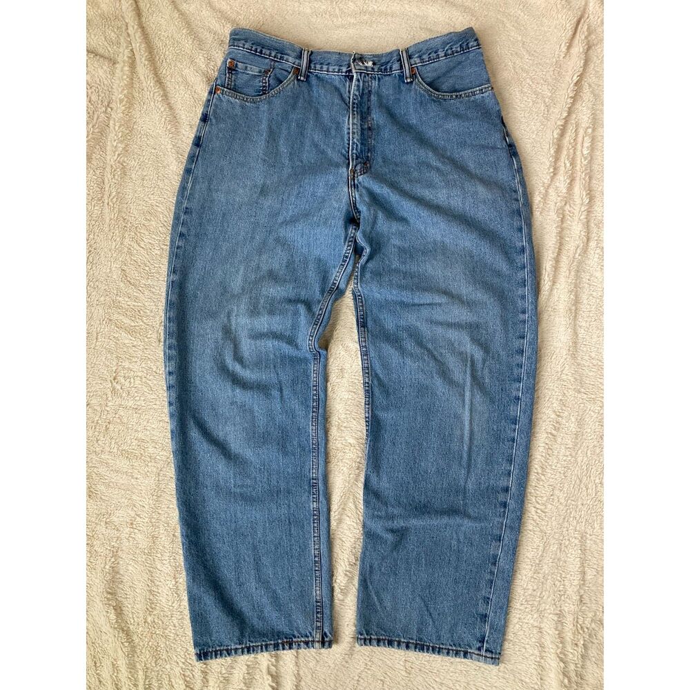 Levi's 550 Baggy Relaxed Fit Tapered Jeans Blue Fade 39x29 Y2K Style Skater